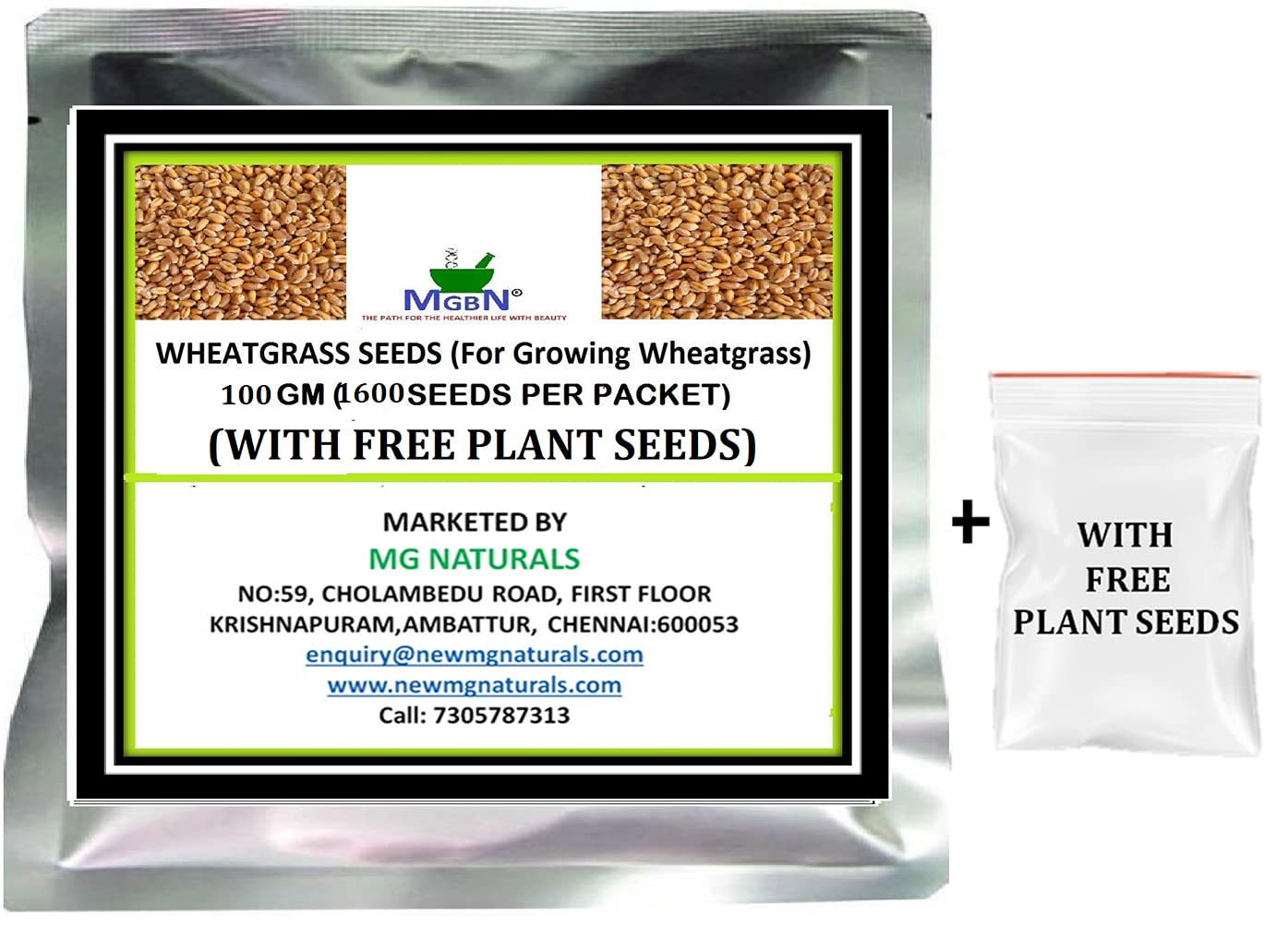 Mgbn The Path For The Healthier Life With Beauty Wheatgrass Seeds (For Growing Wheatgrass) 100 Gm (600 Seeds Per Packet) (With Free Plant Seeds) (B07H2W9DZV) Amazon Price History, Amazon Price Tracker