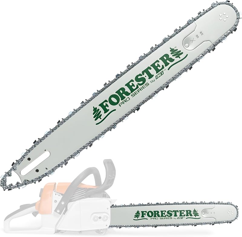 FORESTER 24in Professional Chainsaw Bar for Husqvarna with Sprocket Nose | 24in Length, 3/8” Pitch, .050 Gauge, D009 Mount, 84 Drive Link | Replacement Chain Saw Parts For Husqvarna