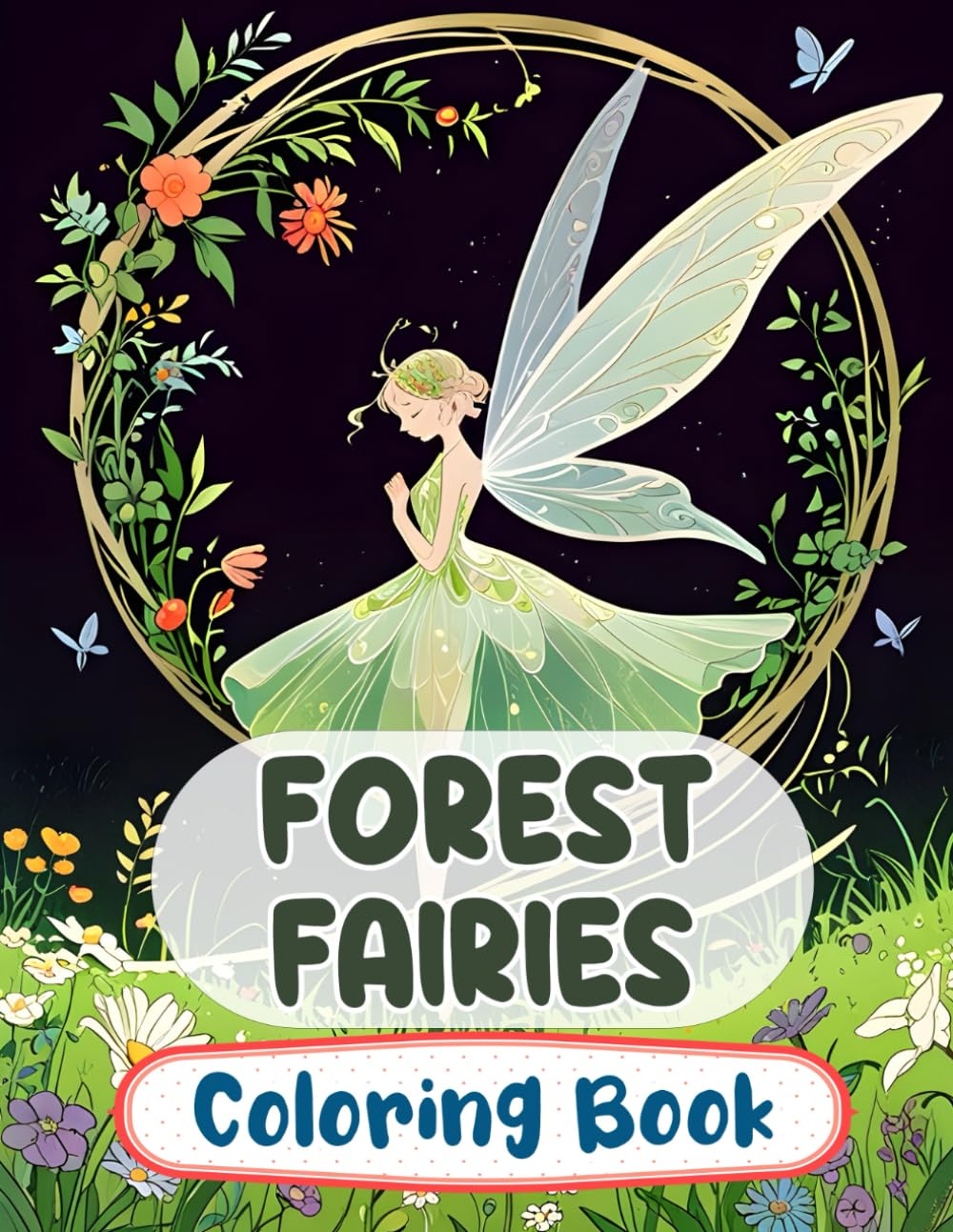 Forest Fairies Coloring Book: Colouring Pages Of Cute Magical Fairies Enchanted Fae Mythical Fantasy Faeries Whimsical Pixies Fairycore Garden | ... Adults Teens Seniors (Fantasy & Mythology)