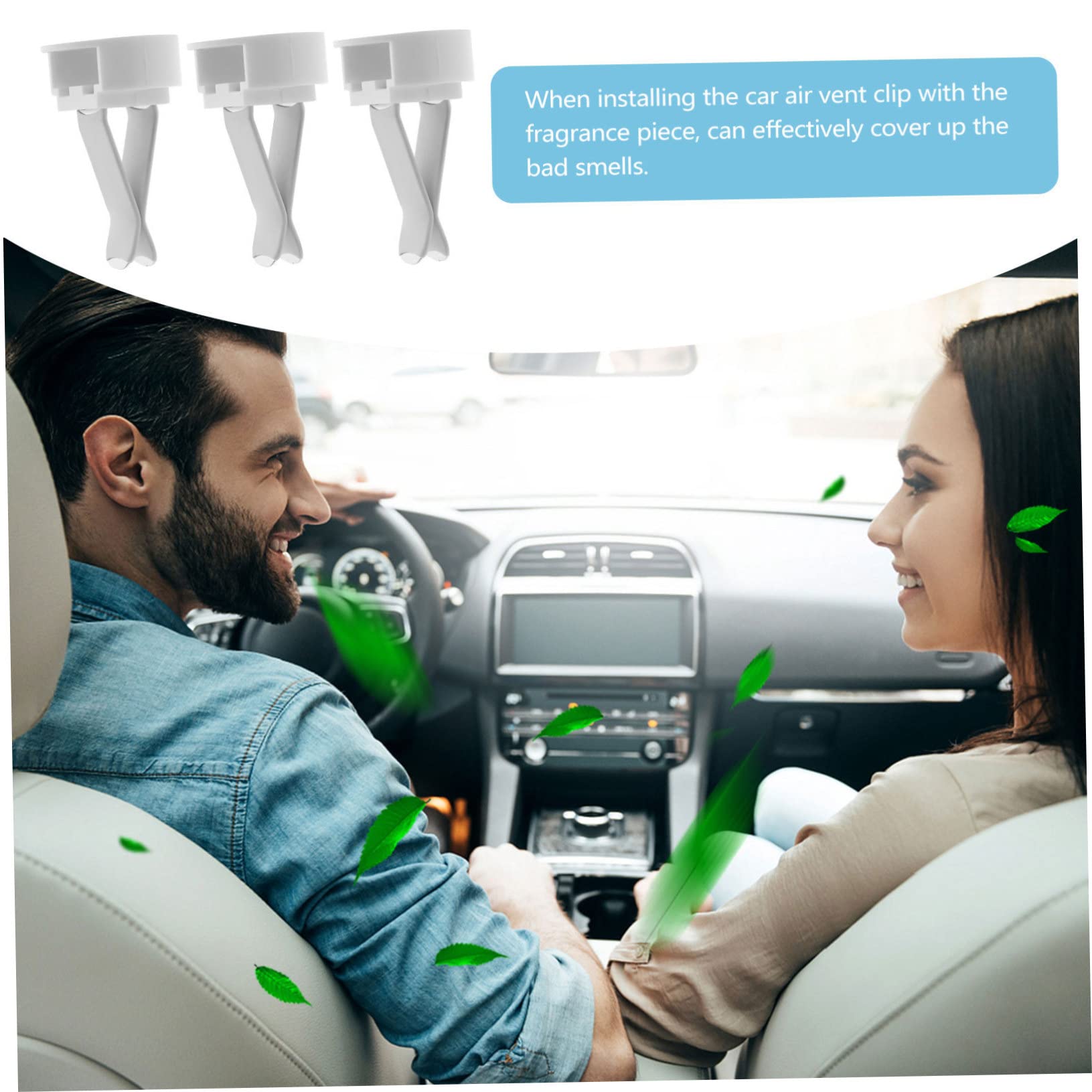 Clip per Bocchetta Auto 100pezzi Metallo Plastico Bianco | Kit da 100, per Bocchetta di Aerazione Auto e Outlet Car, Uso Decorativo DIY