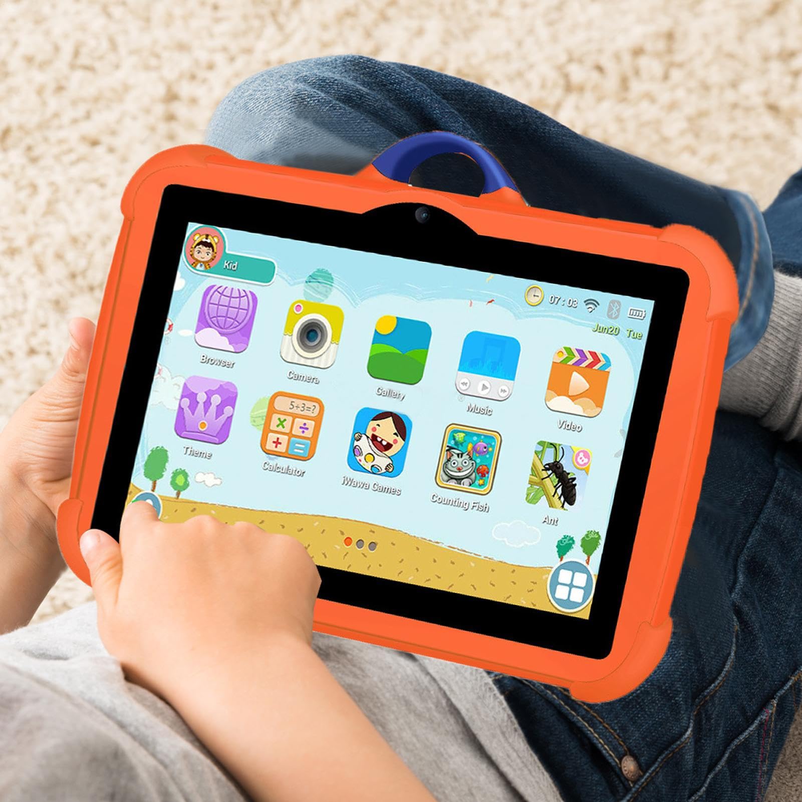 Tablet Con Batteria Da 4000 MAh – Dispositivo Per Bambini Da 4 GB 64 GB | Schermo Ad Alta Risoluzione, Touch Pad Leggero | Gadget Multiuso Per L'intrattenimento Didattico Per Lo Streaming Di Film, La