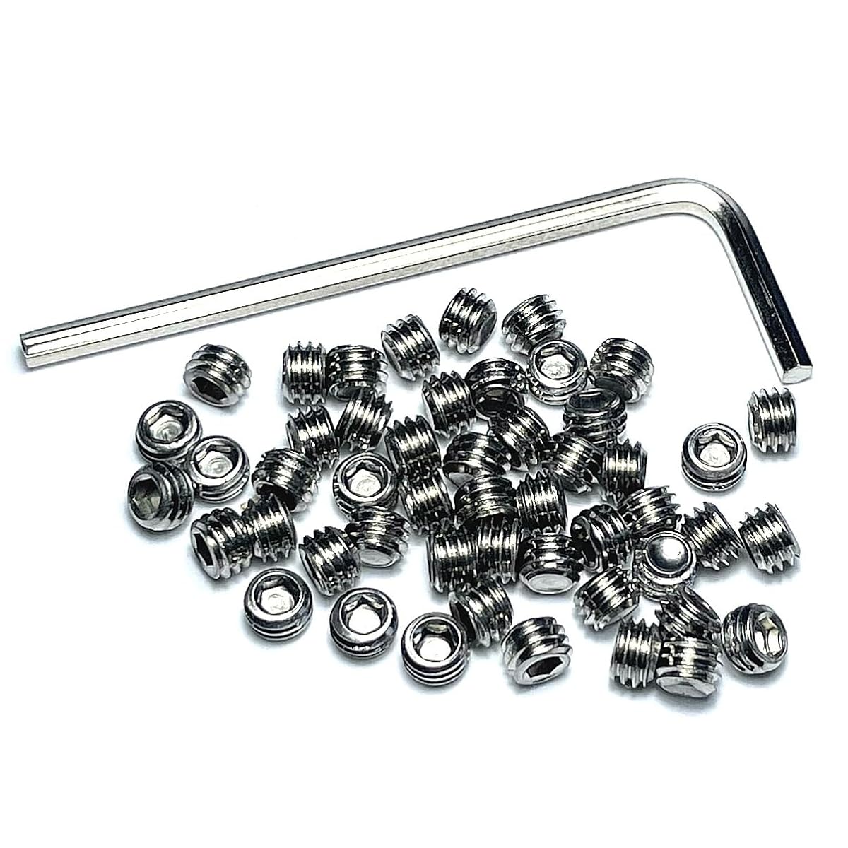 ZDingTech 50pcs Set Screws 10-32 x 1/8 inch 304 Stainless Steel Allen Head Hex