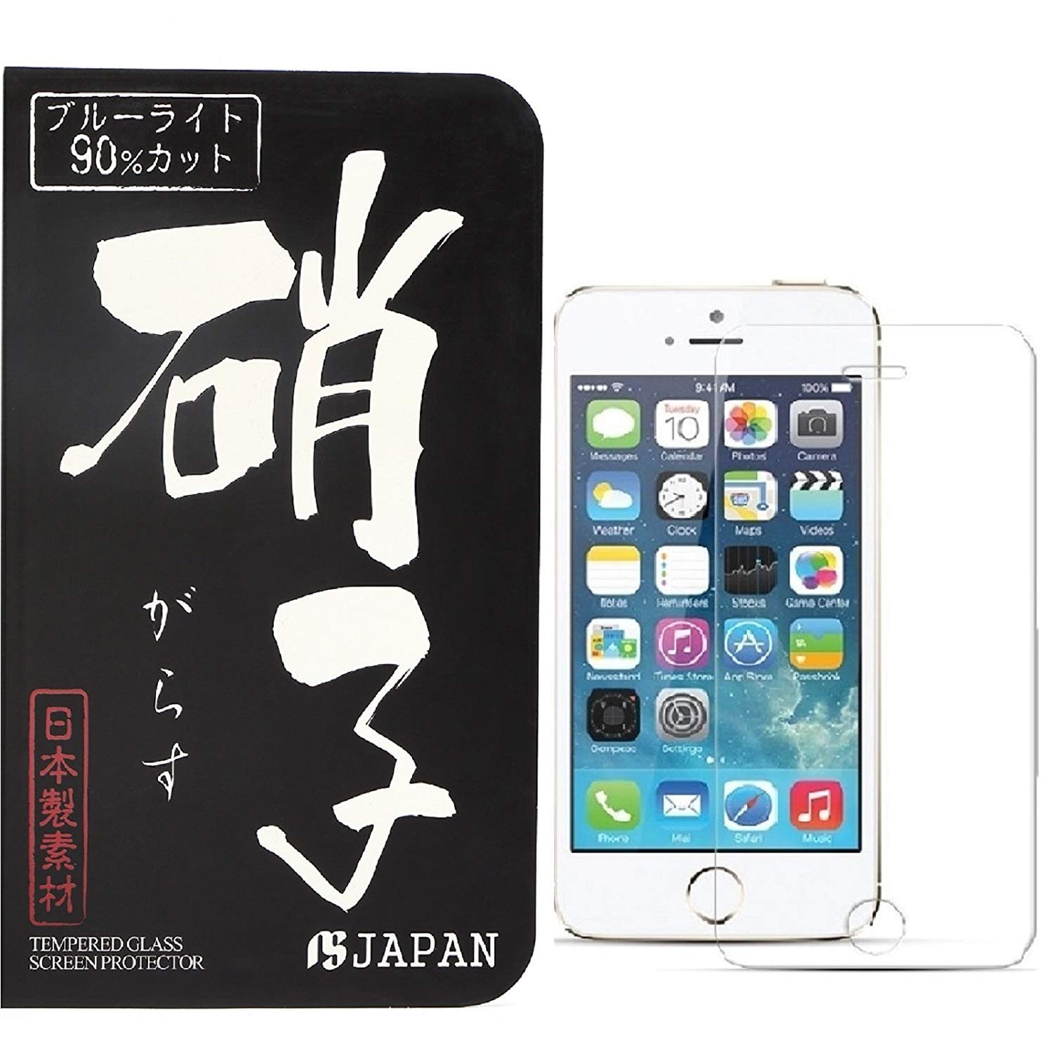 iPhone5本体＋ スマホケース・液晶保護ガラスシール付き