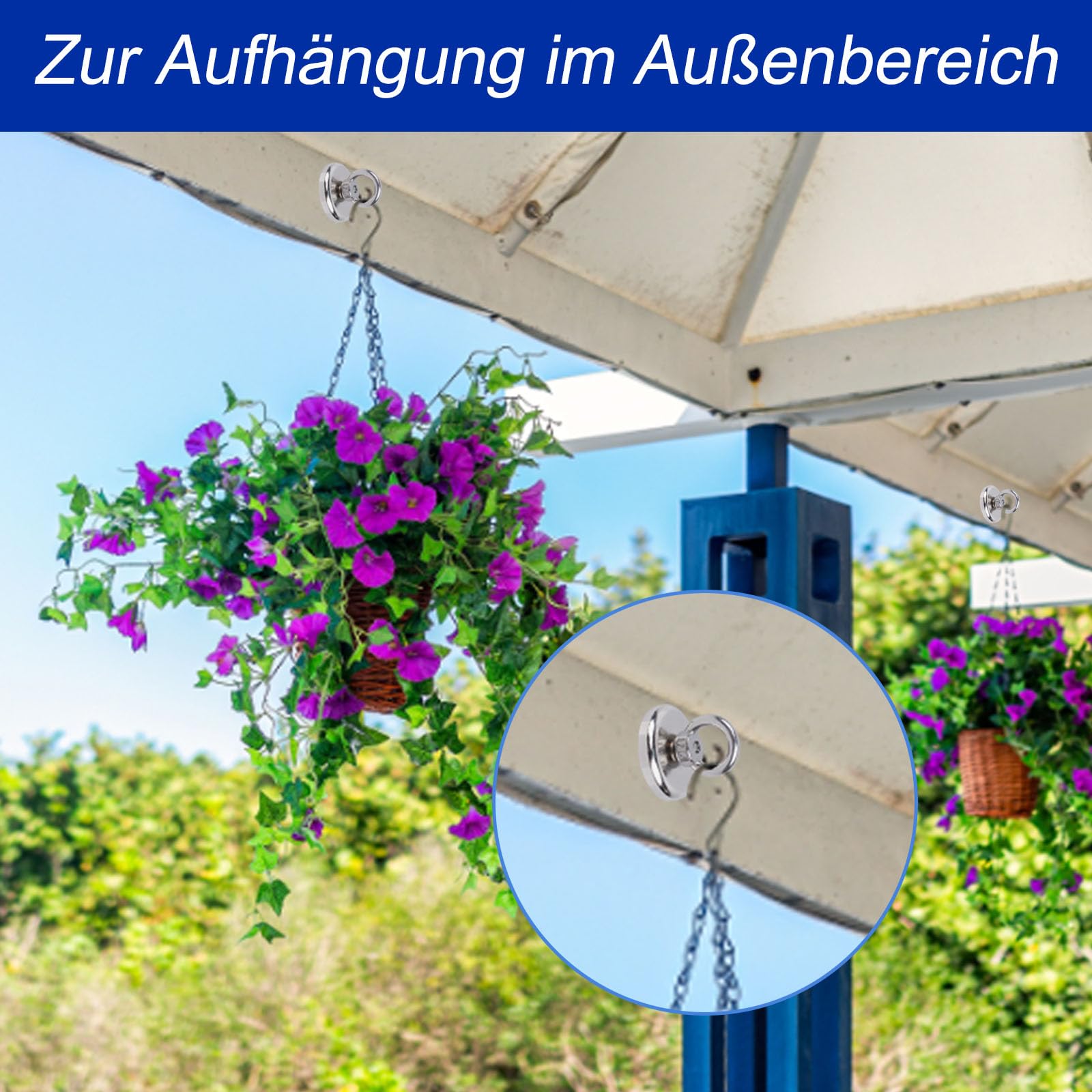 Neodym Magnete Extra Stark Magnetfischen 45kg,32MM Magnete Stark Groß,Magnetfischen mit Heberinge und Schrauben, 2 Stück Starker Angelmagnet mit Loch für Camping Industrie Magneten Zuhause Werkstatt