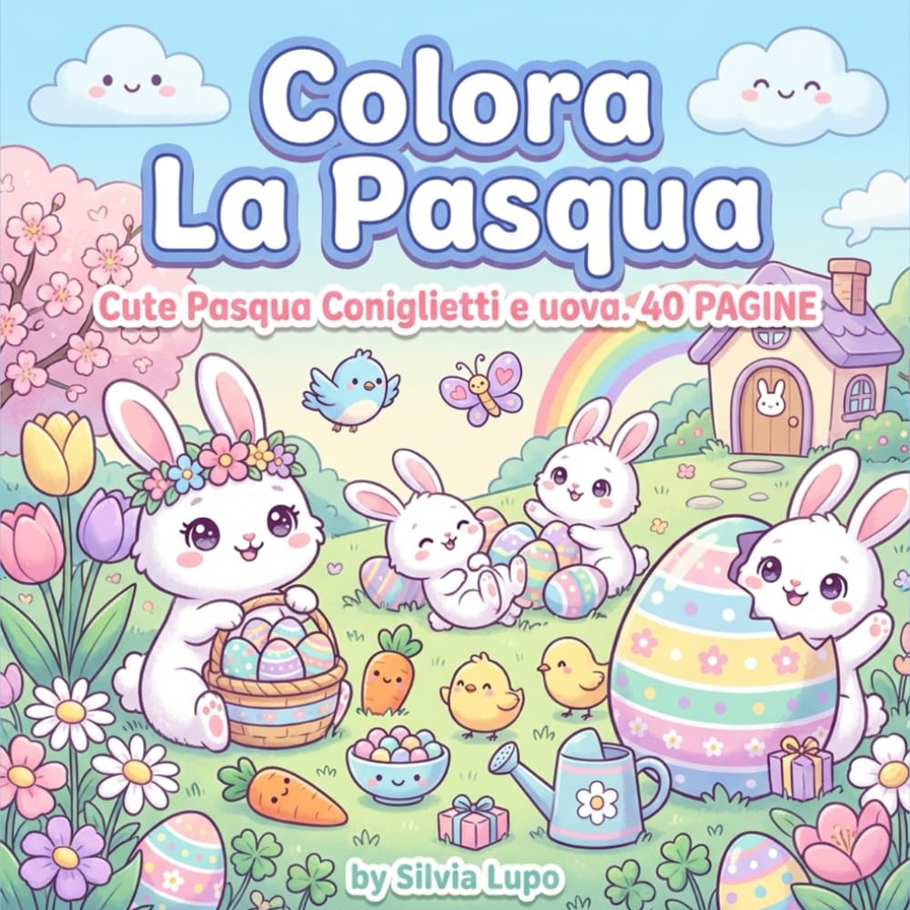 Colora La Pasqua: Coniglietti E Uova Pasquali Da Personalizzare e Facili Da colorare