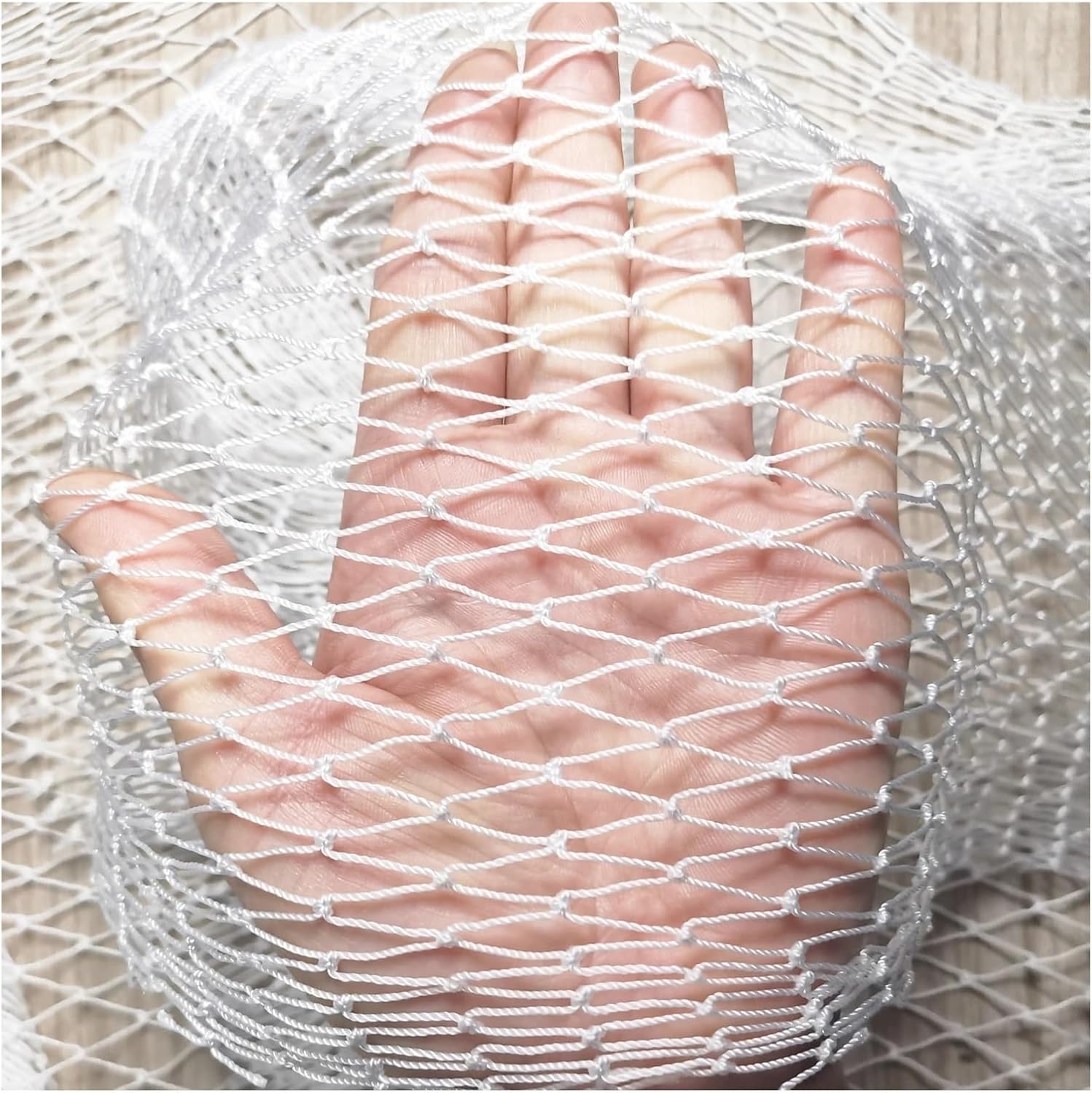 Nylon Anti Bird Netting Solid White Nylon Netting,Fishing Net Mesh Anti Bird Garden and Crops Protective,Cat Dog Chicken Pen(White 2Mx10M,3cm Cell)