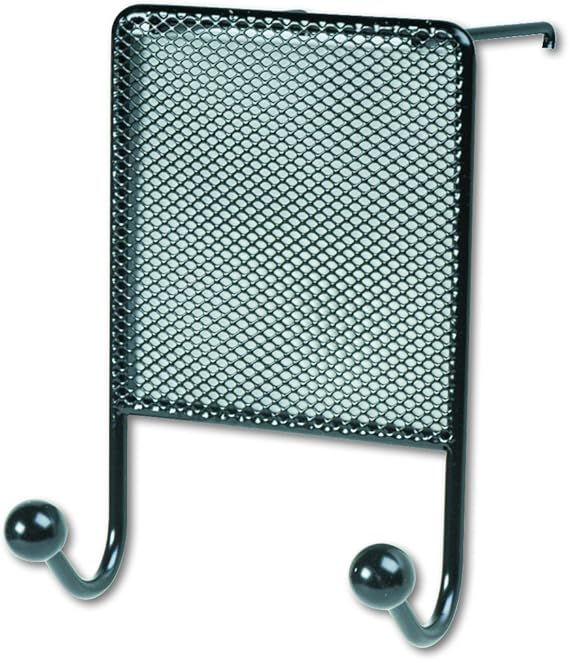 Fellowes Mesh Partition Additions Double Coat Hook, Black