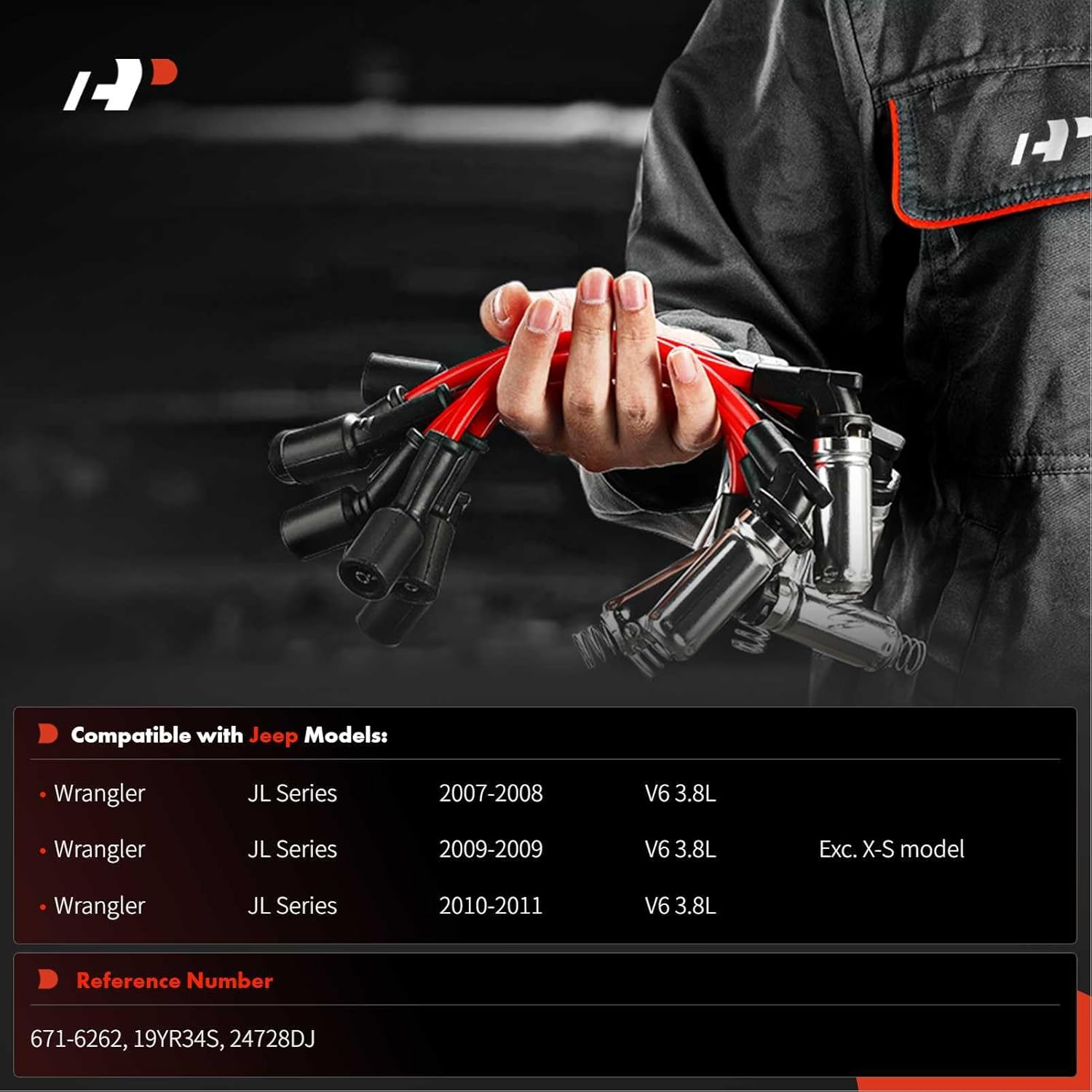 A-Premium 7MM Spark Plug Wire Compatible with Jeep JL Series Wrangler 2007-2011