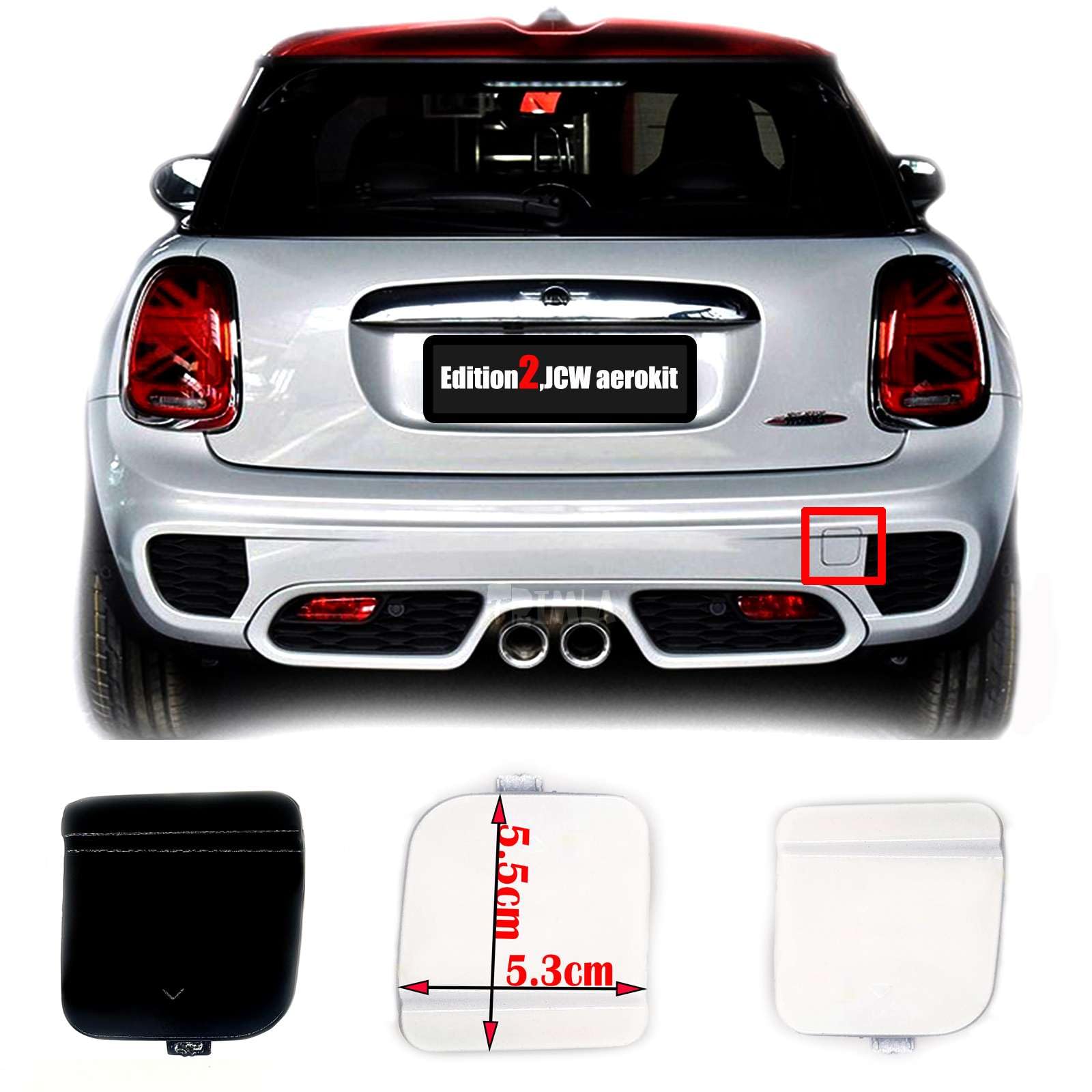 Amazon.com: Trimla Rear Tow Cover for 15-20 MINI One Cooper F55