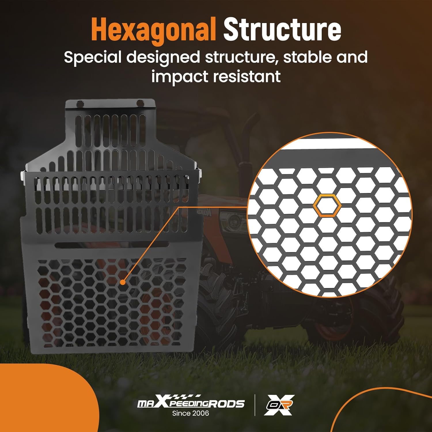 maXpeedingrods Brush Guard Fit for Kubota L2501 L3301 L3901 L4710 MX4800 MX5200 MX5400 MX5800 MX6000 Tractor – Grille Guards