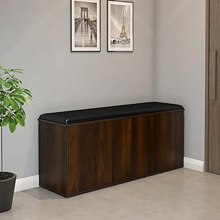 Nilkamal Metro 3 Door Engineered Wood Shoe Rack with Cushioned Seat and 3 Shelves | Walnut | Store up to 18 to 21 Shoes-image-28
