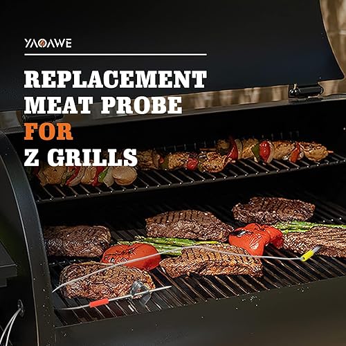 Miniatura 10 de Expert Grill - Sonda de carne de repuesto para parrilla de pellets y ahumador, termómetro de enchufe de 0.138 in con 2 clips de sonda