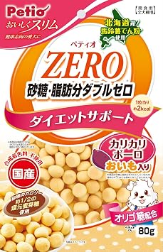 Petio Deliciously Slim Double Zero Sugar & Fat Crunchy Treats with Sweet Potato, 80g