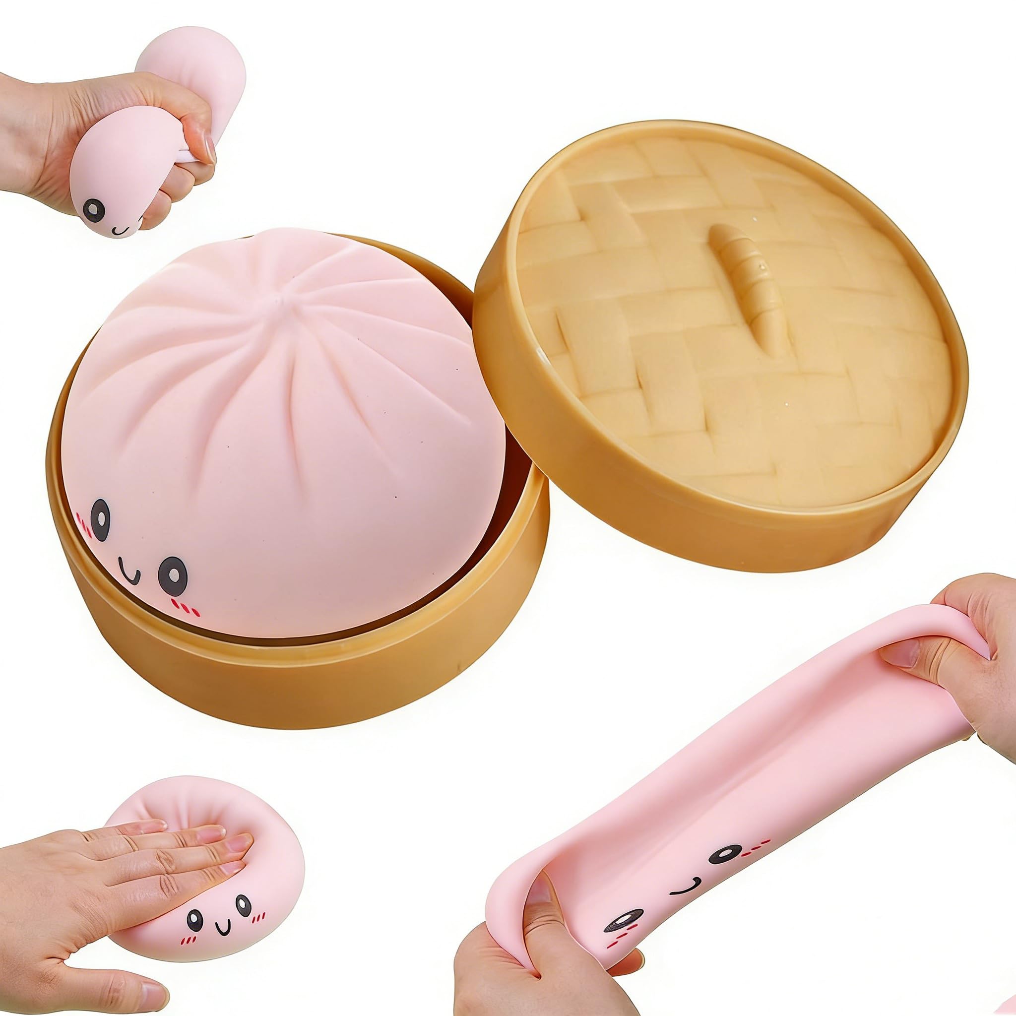 Dumpling Squishy Mystery Box – Viral Glitter Squishy Dumpling Toy, Surprise Mini & Giant Slow Rising Stress Relief Gift (Transparent Yellow) — view 11