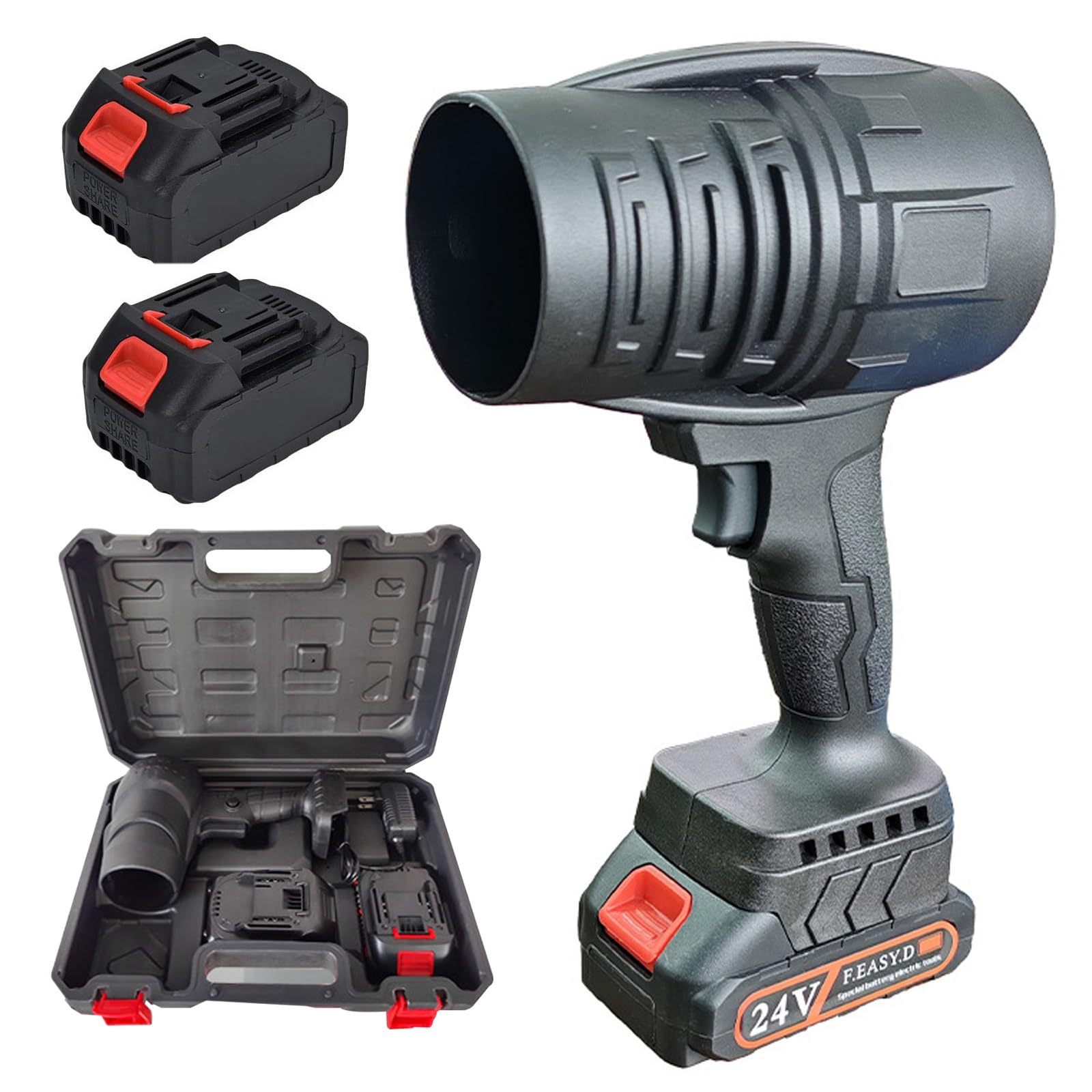 Souffleur à Jet Turbo 130 000 TR/Min avec 2 batteries pour jardin et terrasse