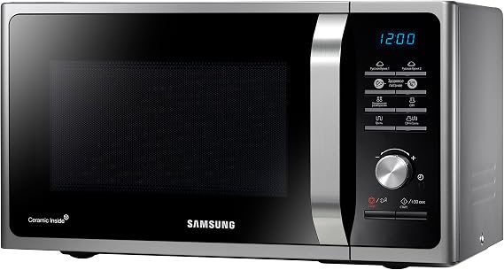 Samsung MS23F301TAS Solo Microwave with Healthy Cooking, 800W, 23 Litre, Silver