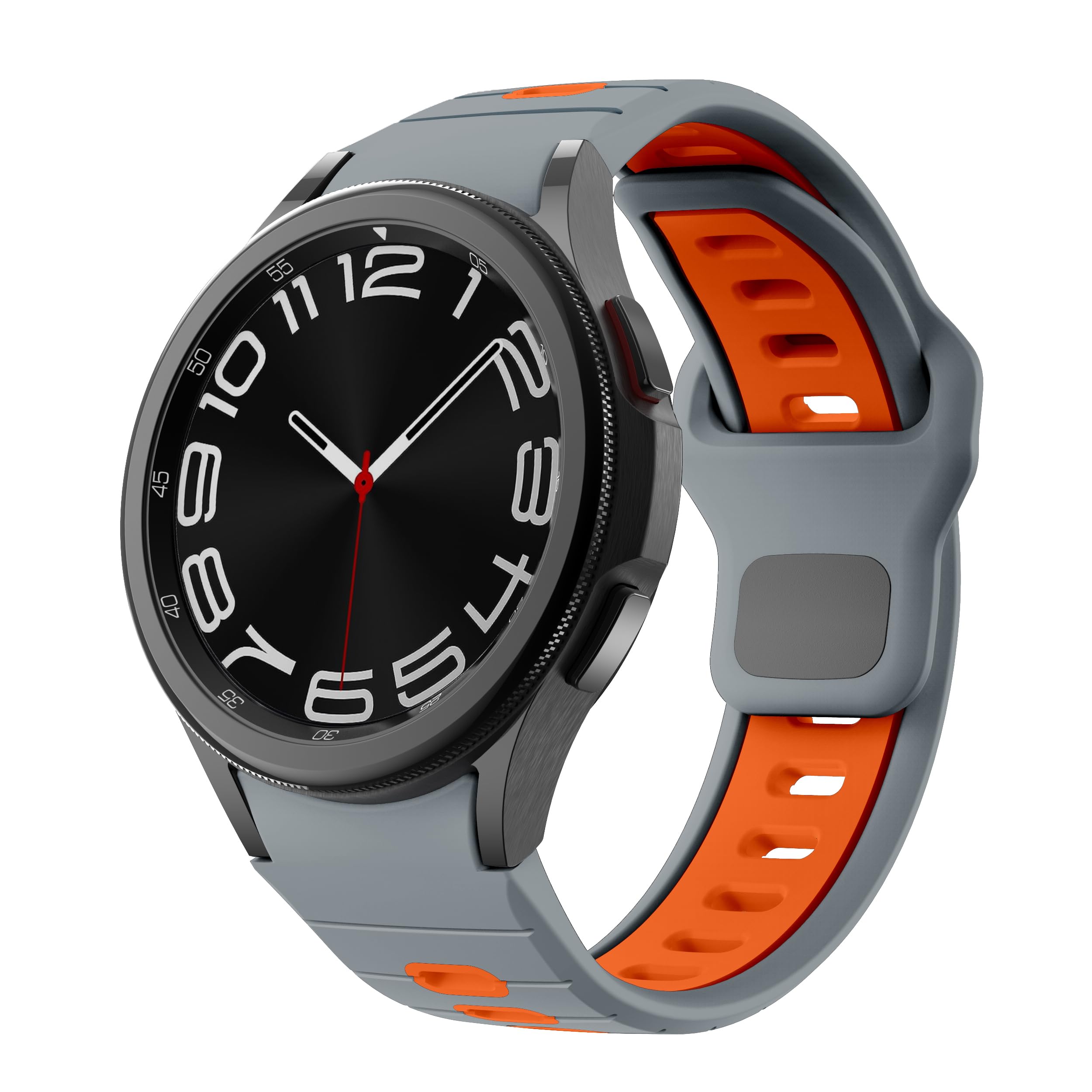 VEMIGON Rugged No Gap Strap Compatible with Samsung Galaxy Watch 7 6 5 4 Bands 44mm 40mm/Galaxy Watch 6 Classic 47mm 43mm/Watch 5 Pro 45mm/Watch 4 Classic 46mm 42mm, Silicone Replacement Sport Loop-picture-21