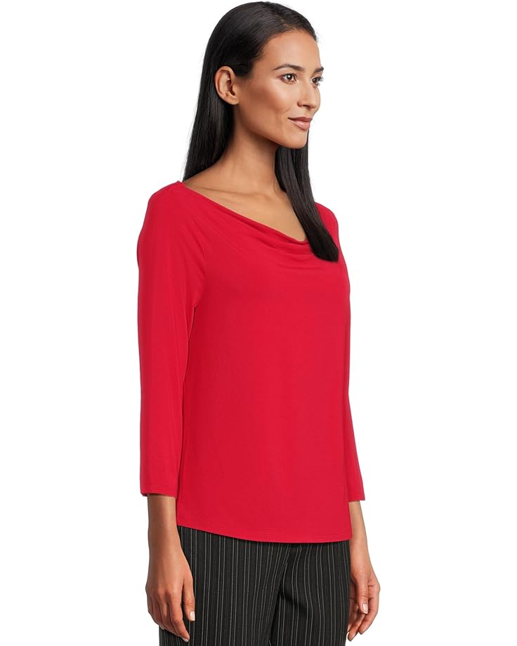 Liverpool Los Angeles 3/4 Sleeve Draped Neck Knit Top - #2 of 5