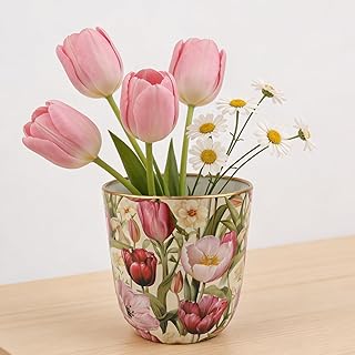 Flower Shabby Chic Classy Designed Flowerpot Planter Milk Can Galvanized...