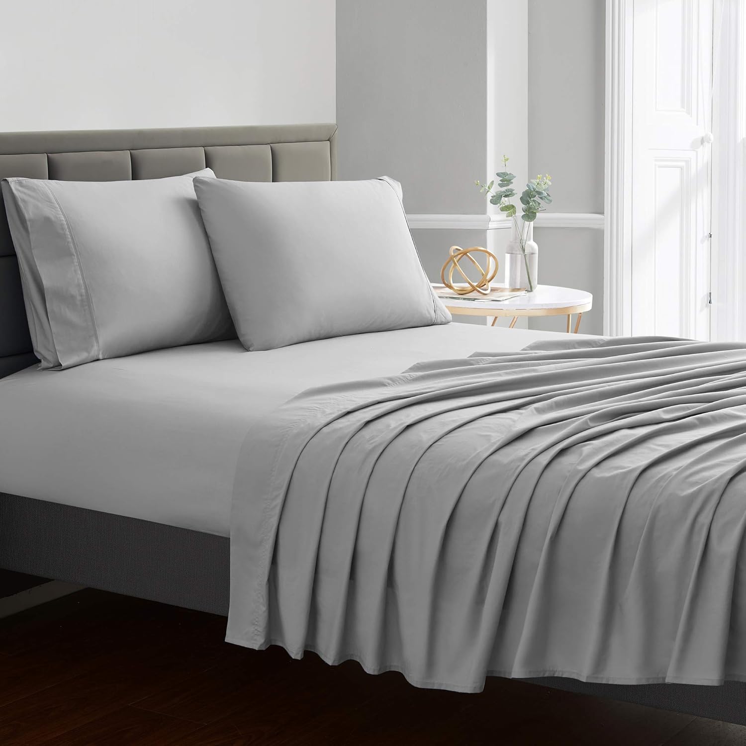 Sweet Home Collection King Size Sheets 100% Cotton Soft 200 Thread Count for King Size Bed Mattress, 4 Pieces Bedding Sheets & Pillowcases Sets, (Pack of 8)
