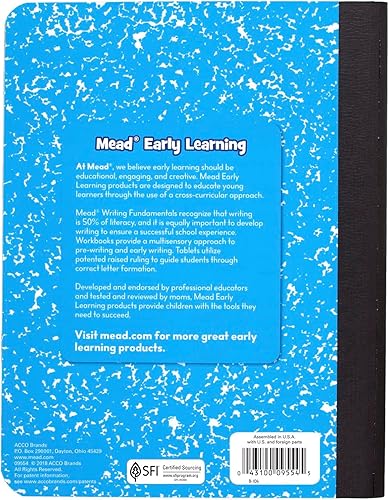 Miniatura 9 de Mead Diario Primario, Paquete de 4, Media Página Rayada, Grados K-2, 7-12" x 9-34", 100 Hojas por Diario, Colores Surtidos (610051-ECM)