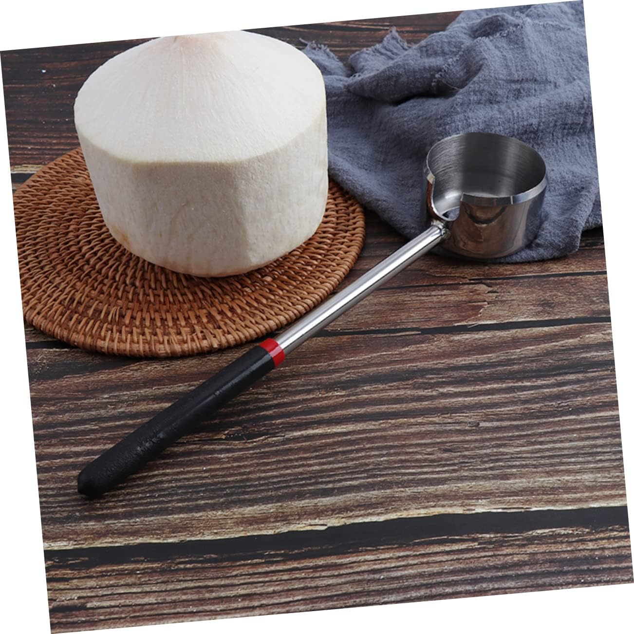 Cabilock 2pcs Stainless Steel Coconuts Opener Kit Nut Cutter Spatula Coconuts Shell Opening Accessories Beach Party Essential