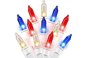 Red, White, and Blue String Lights: A Patriotic Glow for Celebrations