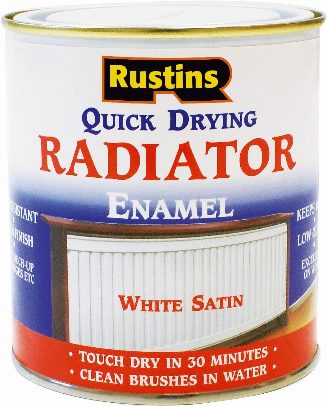 Rustins Quick Drying Radiator Enamel Satin 500ml
