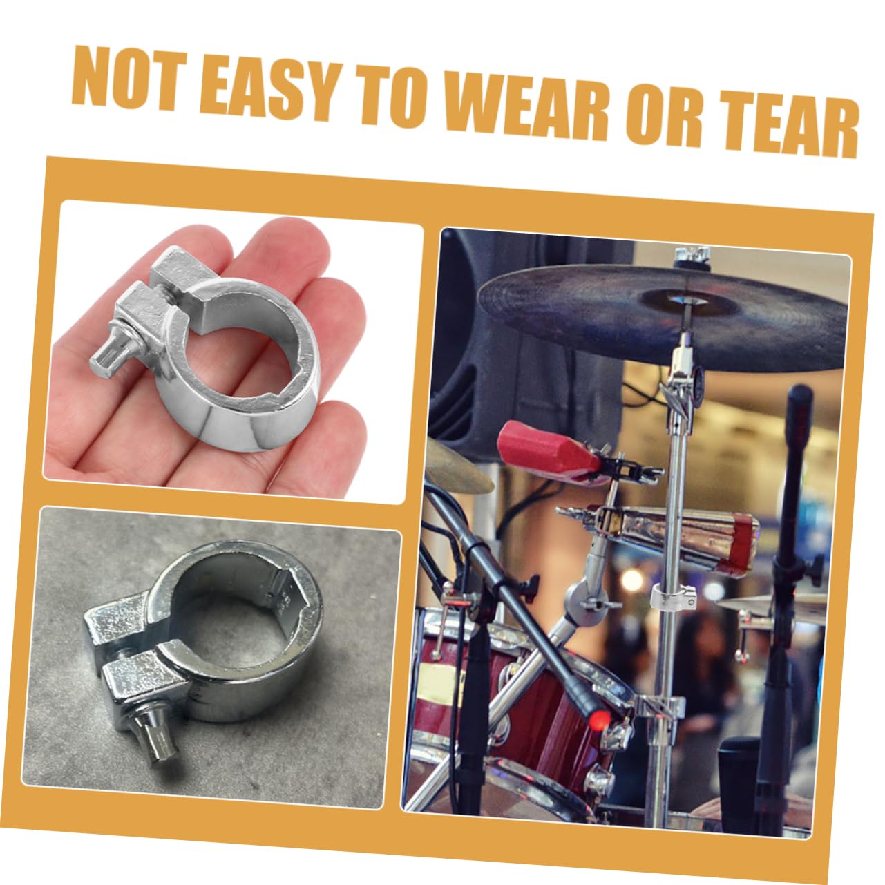 ERINGOGO Drum Stand Memory Lock Swivel Clamp Drum Hardware Locking Bracket Accessory