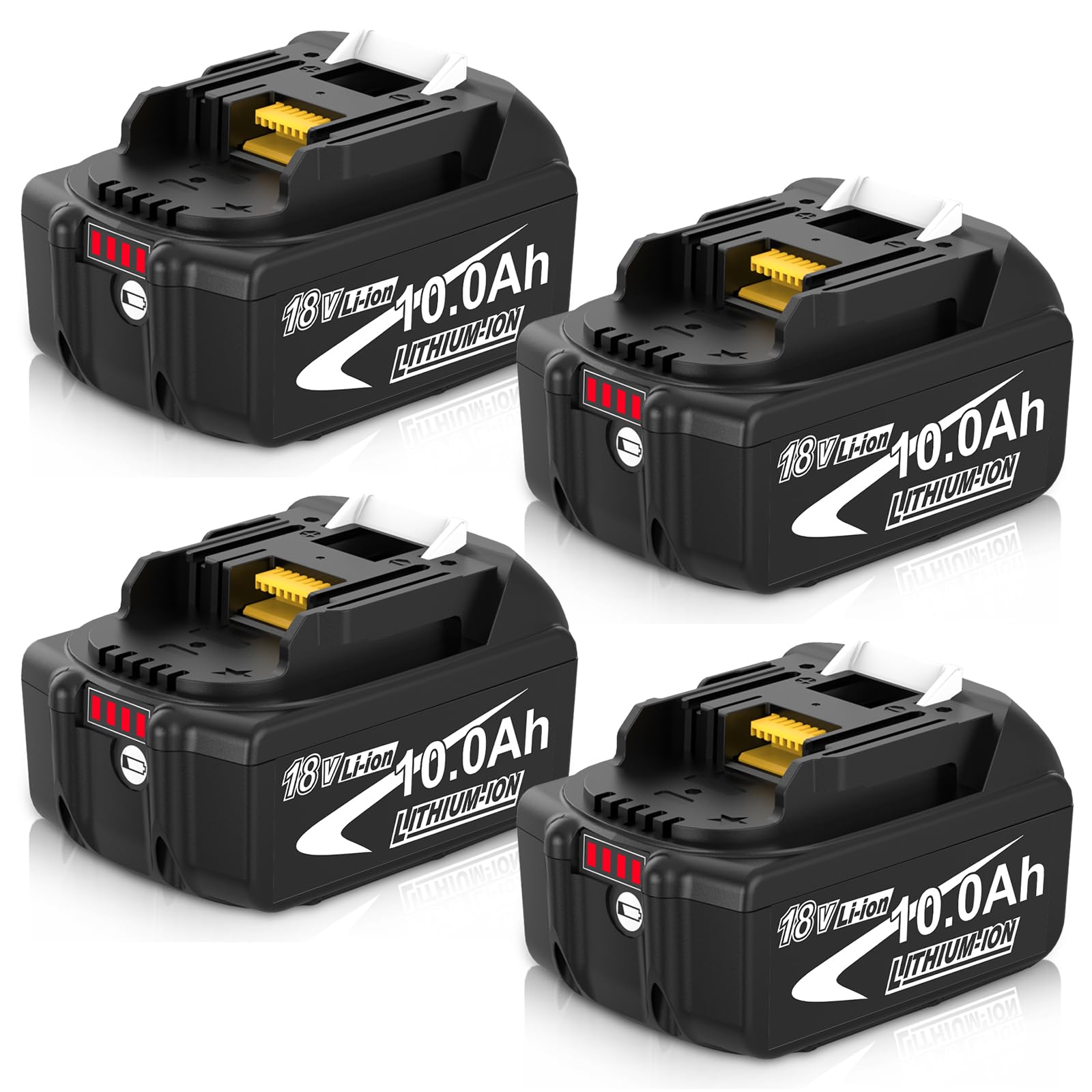 2Stück 10000mAh akku Kompatibel für Makita Akku 18V mit 1Stück Ladegerät Kompatibel für Makita Ladegerät 18V DC18RCT 14.4V-18V
