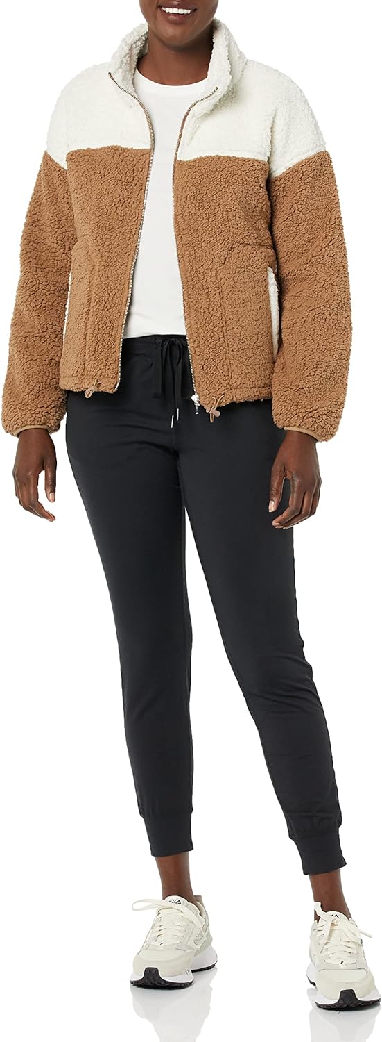 Amazon Essentials Women's Fleece Zip-Up Sherpa Jacket with Stand Neck - Image 3