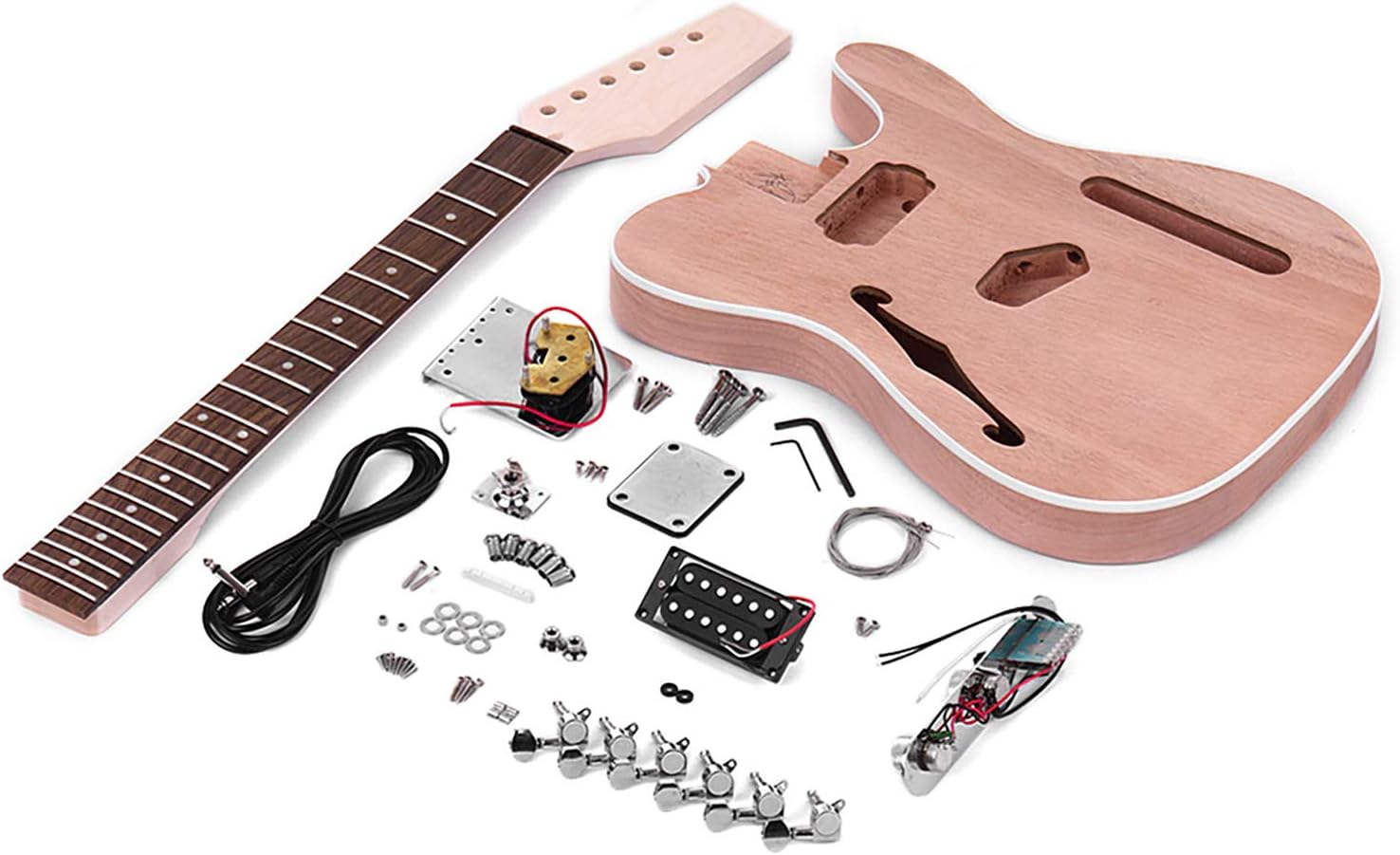 BexGears Kit de guitare électrique à monter soimême pour guitare électrique style TL Okoumé