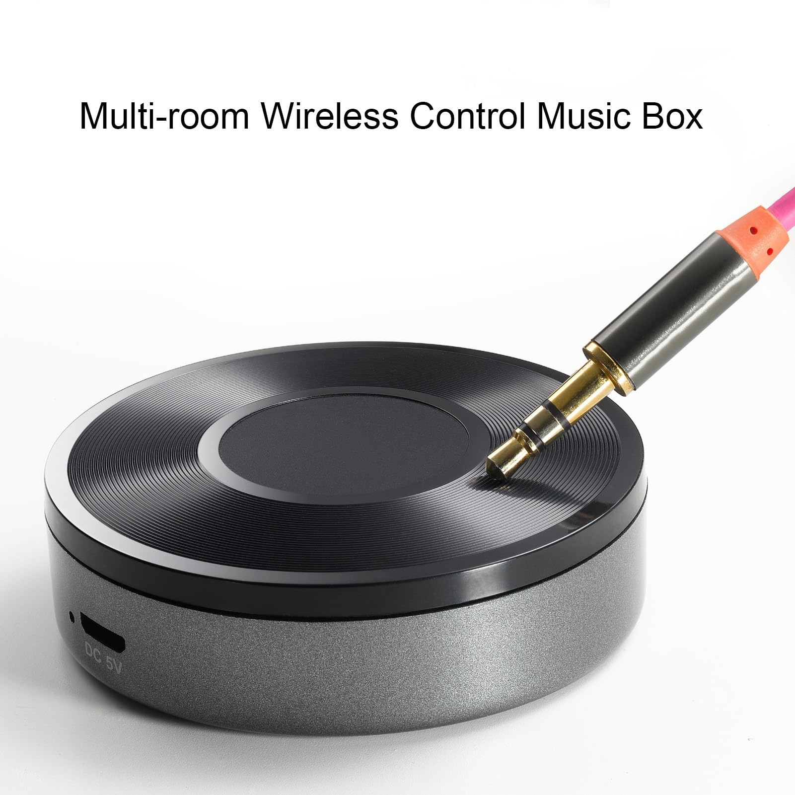 Ricevitore Musicale HiFi Streamer Wireless per Sincronizzazione Multistanza Riproduci Design Compatto in ABS Alimentato Tramite USB da 5 V