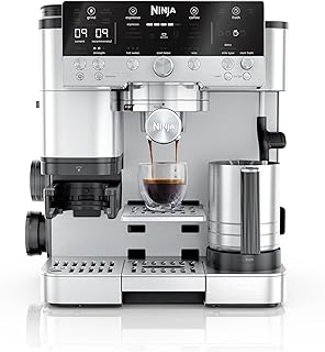 Ninja Luxe Café Premier Espresso Machine, 19 settings, Dual Froth System & assisted tamper, 3 machines in 1, Espresso, fil...