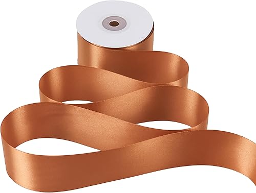 Vista 934 de MEEDEE Orange Satin Ribbon - 1.5 inch Double Faced Satin Ribbon, 50 Yards - Neon Tangerine - For Christmas, Thanksgiving, Halloween, Weddings