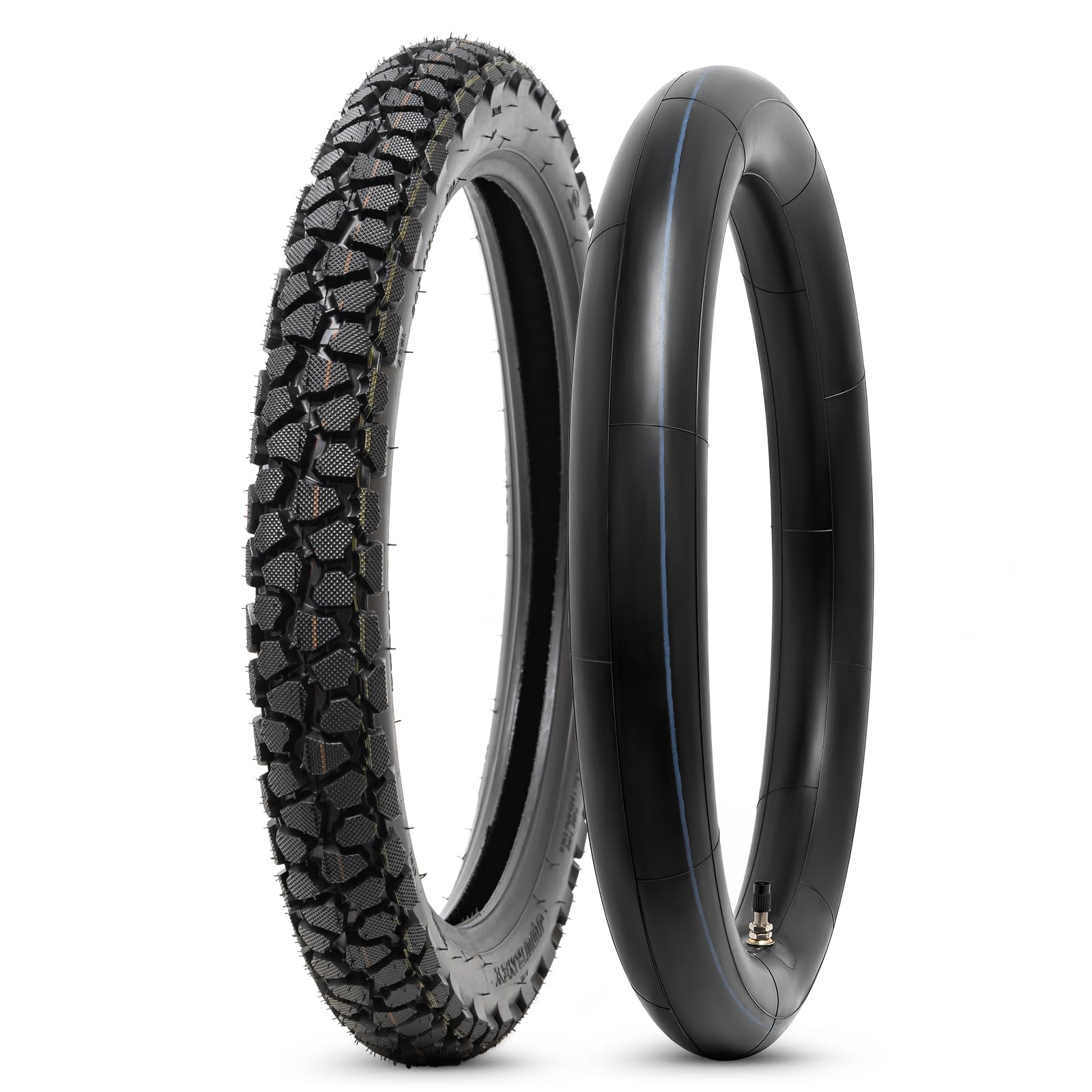 Sponsored Ad - 2.75-17 6PR TT 47P Dirt Bike Front/Rear Tire and Heavy Duty Inner Tube Compatible with 2.75-17 Off Road Pit Bike/Motorcycle Tire