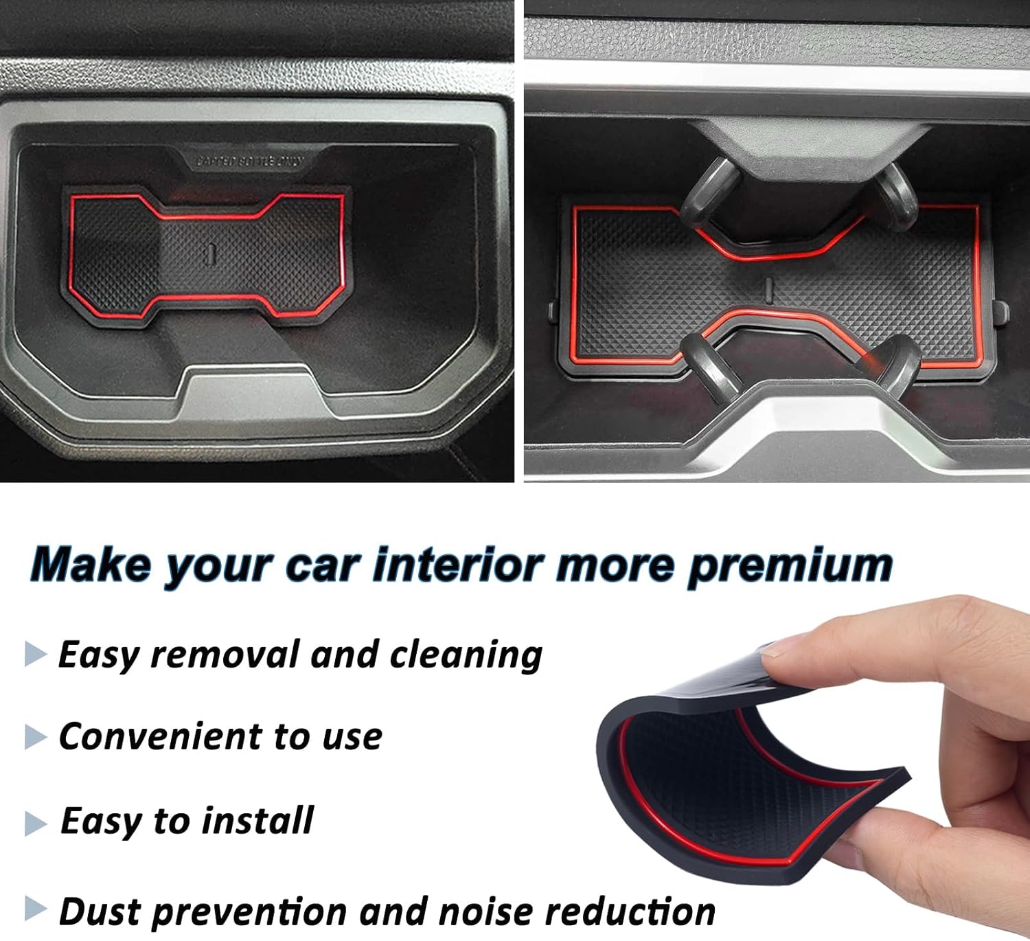 JKCOVER Glove Box Organizer and Premium Custom Liner Mat Compatible with 2024 2025 Toyota Tacoma(4th Gen) Double Cab and 2025 Toyota 4Runner(6th Gen) Accessories
