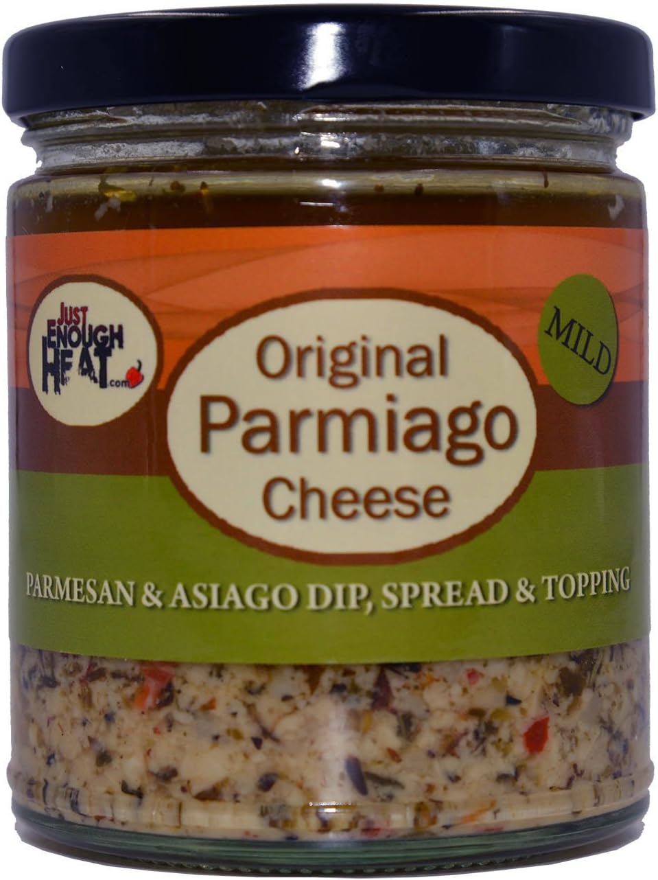 Original Parmiago Cheese - Parmesan & Asiago Marinated Cheese Dip, Spread & Topping by Just Enough Heat