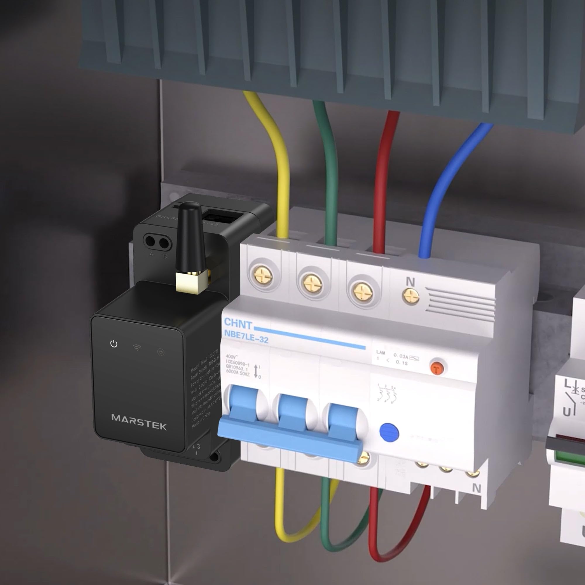 Smarter Zähler CT002 für Marstek 2500D mit Jupiter Serie,Kabellos mit WLAN/Bluetooth, 10 Jahre Garantie, Spart Stromkosten – Schnelle Installation - Nur für Privatpersonen – 0% MwSt