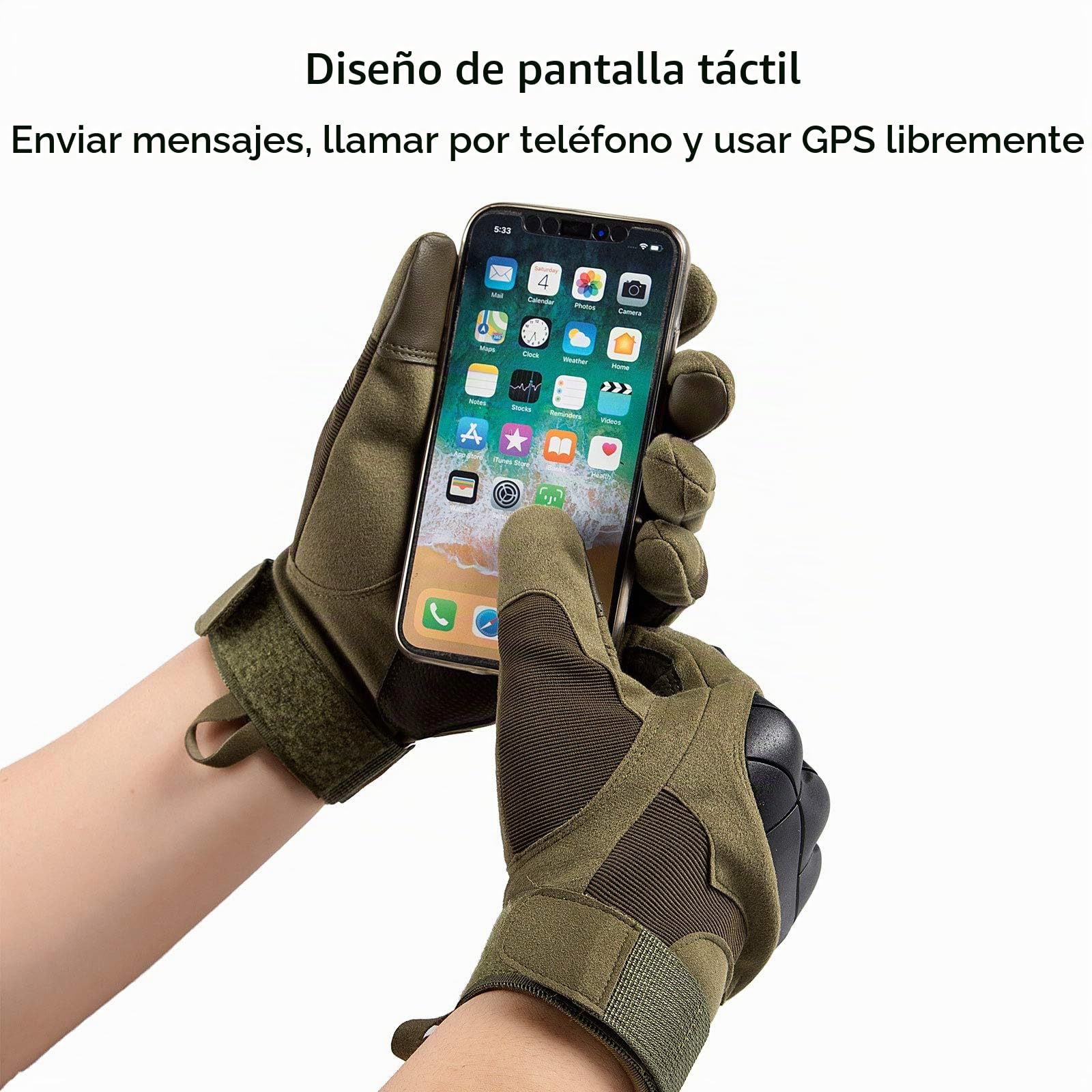 HUNTVP Militar Guantes Pantalla Táctil Tactico Moto Bicicleta para Deportes al Aire Libre Ciclismo Acampada Escalada