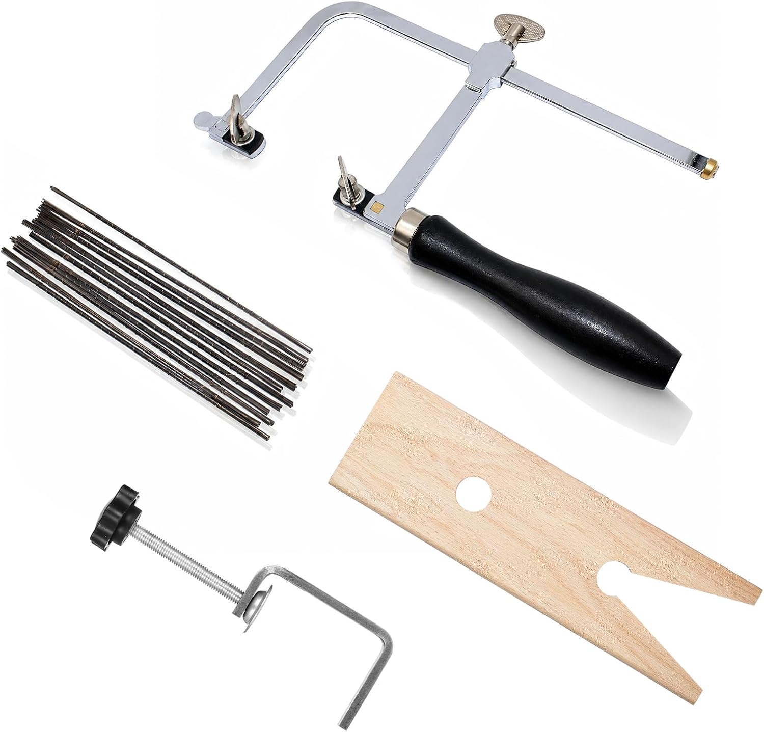 Jeweler's Saw Frame Adjustable with 144 Blades Professional Jewelry Making Kit (Black saw-3)