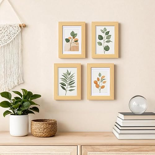 Vista 627 de Egofine Portarretratos de 9 x 12 pulgadas hecho de madera maciza con plexiglás, fotos de 5 x 7/6 x 8 con paspartú o de 9 x 12 pulgadas sin paspartú