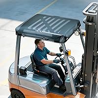 Vista 6 de Cubierta universal para carretilla elevadora transparente tintada – Cubierta de protección UV contra la lluvia – Materiales de vinilo resistentes e