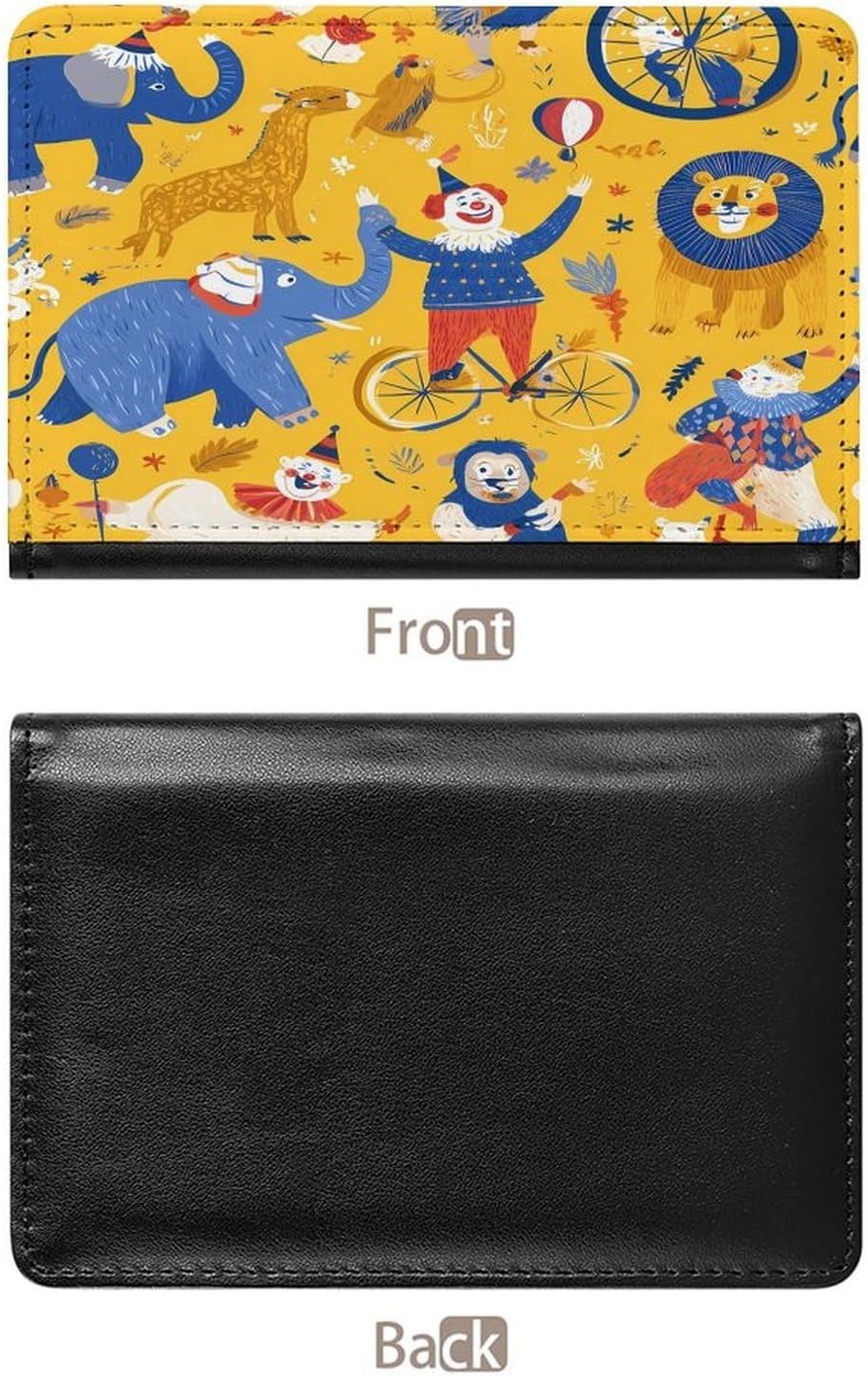 Circus Clown Travel Passport Holder Passports Protective Cover for Women Men with Card Slots