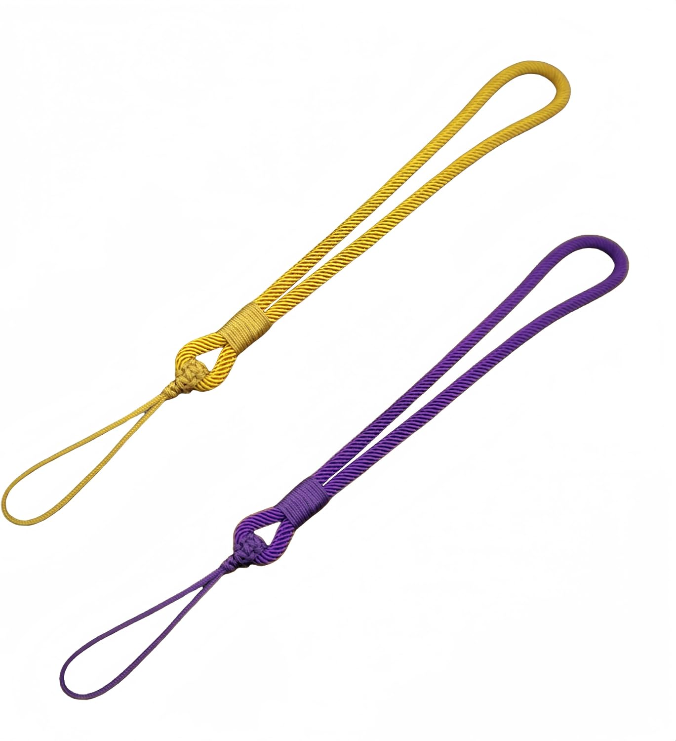 Cell Phone Lanyard Braided Phone Wrist Strap Mobile Wrist Lanyard Phone Chain Mobile Phone Strap 2 Pcs Purple/Yellow