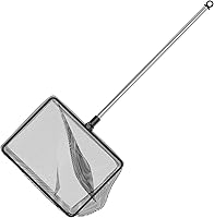 Pawfly Extendable Aquarium Fish Net 6 Inch Fine Mesh Telescopic Handle 9-24" for Betta Goldfish Small Koi Ponds