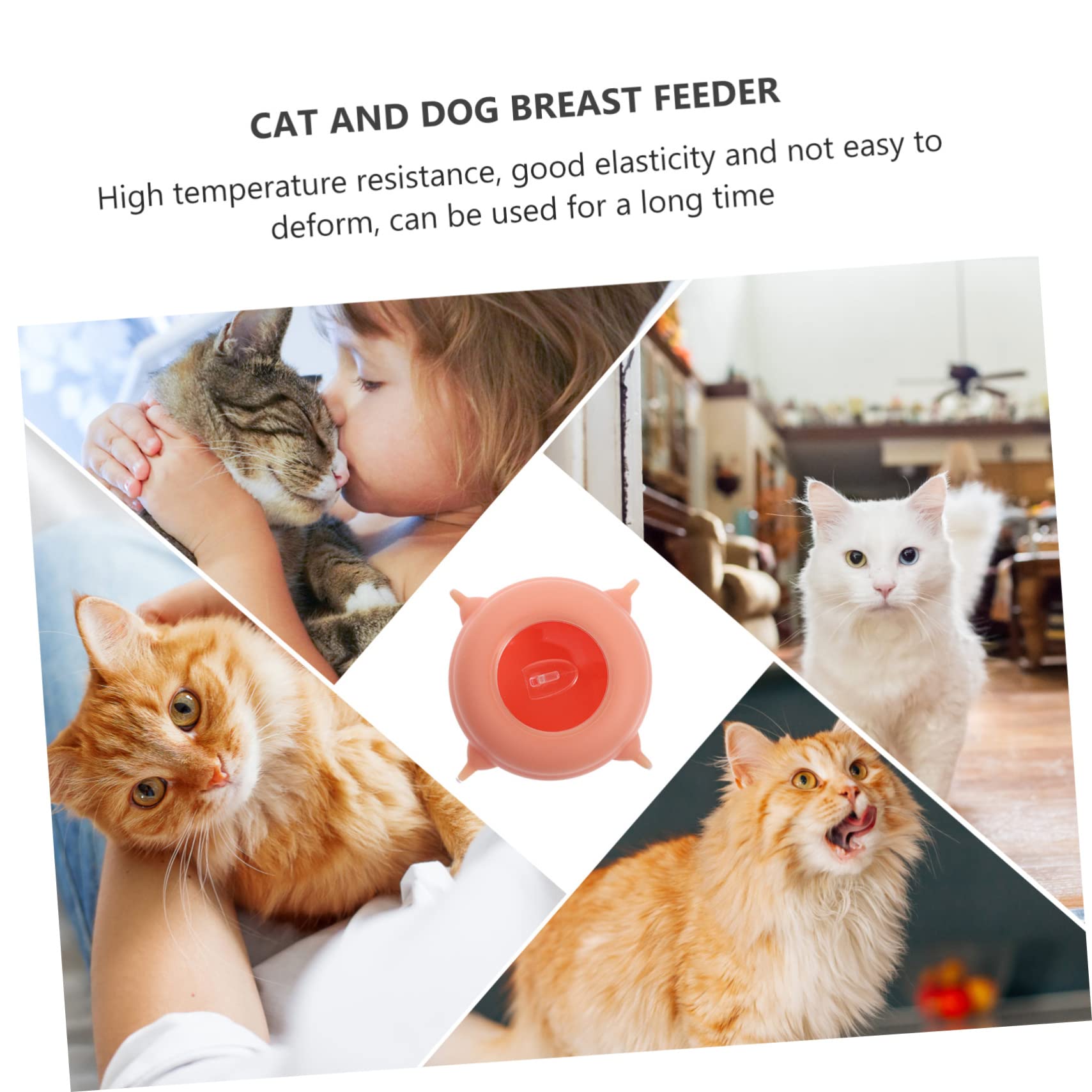 Comedero de Silicona Liviano y Práctico para Cachorros Múltiples Tetinas Herramienta Adecuada para Alimentar Mascotas Recién Nacidas en Casa