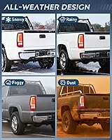 Vista 126 de Nilight Conjunto de faros delanteros Led DRL para Chevy Silverado Avalanche 2003 2004 2005 2006 Chevy Silverado Avalanche 1500 2500 3500/2007