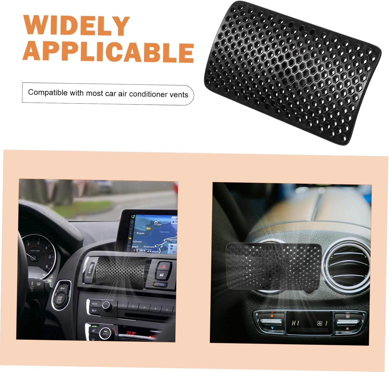 Car Air Conditioning Deflector Adjustable Black ABS Vent Baffle