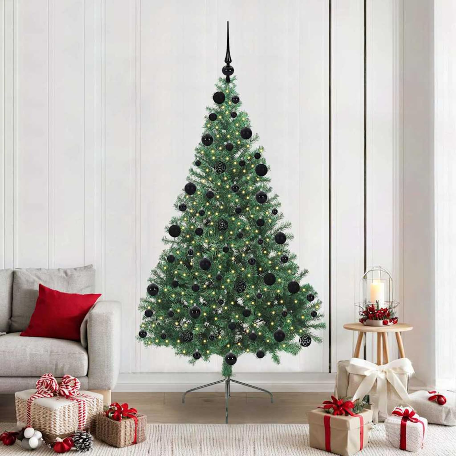 Árbol de Navidad artificial pre-iluminado Gecheer para evitar cables y decorar fuera y dentro